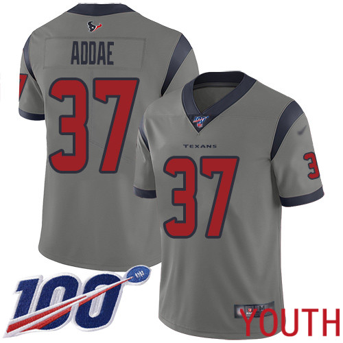 Houston Texans Limited Gray Youth Jahleel Addae Jersey NFL Football #37 100th Season Inverted Legend